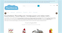 Desktop Screenshot of plueschstore.de